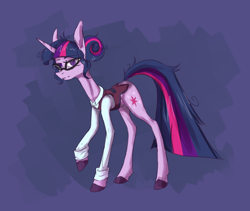 Size: 704x595 | Tagged: safe, artist:lonerdemiurge_nail, sci-twi, twilight sparkle, pony, unicorn, equestria girls, g4, abstract background, clothes, equestria girls ponified, glasses, solo, unicorn sci-twi