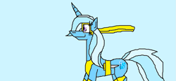 Size: 903x419 | Tagged: safe, artist:devon13168, trixie, pony, unicorn, g4, 1000 hours in ms paint, concave belly, goggles, knife, ninja, side view, simple background, solo, straps