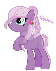 Size: 1280x1623 | Tagged: safe, artist:hate-love12, wysteria, pony, g3, base used, deviantart watermark, g3 to g4, generation leap, obtrusive watermark, simple background, solo, transparent background, watermark