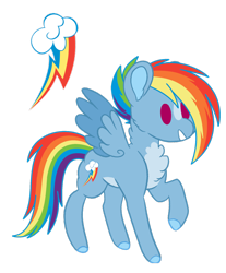 Size: 1920x2320 | Tagged: safe, artist:teal-quil, rainbow dash, pony, g4, base used, chibi, colored wings, simple background, solo, transparent background, two toned wings, wings