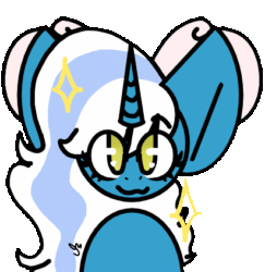 Size: 411x423 | Tagged: safe, artist:ducpaw, oc, oc:fleurbelle, alicorn, pony, alicorn oc, animated, bow, female, gif, hair bow, horn, mare, simple background, transparent background, wings, yellow eyes