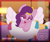 Size: 3600x3000 | Tagged: safe, artist:snakeythingy, pipp petals, pegasus, pony, g5, my little pony: a new generation, adorapipp, alternate eye color, bedroom eyes, bronybait, cute, dialogue, high res, looking at you, magenta eyes, open mouth, open smile, pillow, smiling, solo, talking to viewer