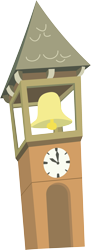 Size: 1200x3309 | Tagged: safe, artist:evilturnover, g4, putting your hoof down, season 2, bell, clock tower, no pony, simple background, transparent background, vector