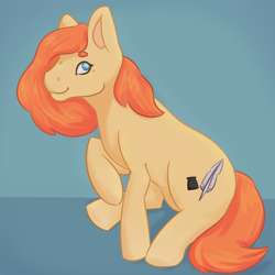 Size: 3800x3800 | Tagged: safe, artist:nightraven393, oc, oc only, pony, cute, female, full body, high res, nightraven393, quill, solo