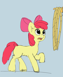 Size: 646x792 | Tagged: safe, artist:pabbley, apple bloom, earth pony, pony, g4, female, filly, rope, solo