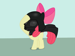 Size: 1453x1080 | Tagged: safe, artist:birdco, apple bloom, earth pony, pony, g4, darth vader, female, filly, solo, star wars