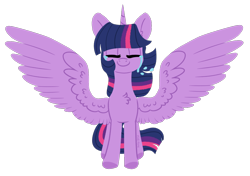 Size: 1200x847 | Tagged: safe, artist:pink-pone, twilight sparkle, alicorn, pony, g4, chest fluff, crying, eyes closed, happy birthday mlp:fim, mlp fim's eleventh anniversary, simple background, smiling, solo, tears of joy, teary eyes, transparent background, twilight sparkle (alicorn)
