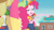 Size: 3410x1920 | Tagged: safe, screencap, applejack, pinkie pie, equestria girls, equestria girls specials, g4, my little pony equestria girls: better together, my little pony equestria girls: rollercoaster of friendship, applejack's hat, belt, clothes, cowboy hat, denim skirt, female, hat, high res, open mouth, skirt