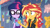 Size: 3410x1920 | Tagged: safe, screencap, sci-twi, sunset shimmer, twilight sparkle, equestria girls, equestria girls specials, g4, my little pony equestria girls: better together, my little pony equestria girls: rollercoaster of friendship, bowtie, clothes, cutie mark, cutie mark on clothes, female, geode of empathy, geode of telekinesis, glasses, high res, jacket, jewelry, leather, leather jacket, magical geodes, messy hair, necklace, ponytail, scene cringe, smiling
