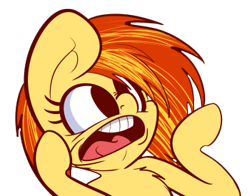 Size: 350x275 | Tagged: source needed, safe, artist:extradan, spitfire, pony, g4, faic, open mouth, simple background, solo, transparent background