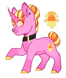 Size: 625x733 | Tagged: safe, artist:lilywolfpie, luster dawn, pony, g4, alternate hairstyle, collar, nose piercing, nose ring, piercing, simple background, solo, tail, tail bun, transparent background