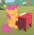 Size: 400x410 | Tagged: safe, screencap, scootaloo, pegasus, pony, g4, season 1, the show stoppers, animated, cute, cutealoo, female, filly, gif, musical instrument, perfect loop, piano, scrunchy face, solo