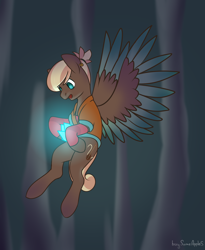 Size: 2200x2685 | Tagged: safe, artist:buy_some_apples, oc, oc only, pegasus, pony, cave, diamond, high res, solo, spread wings, wings
