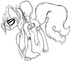 Size: 3014x2582 | Tagged: safe, artist:beamybutt, oc, oc only, earth pony, pony, ear fluff, earth pony oc, high res, lineart, male, monochrome, signature, simple background, solo, stallion, white background