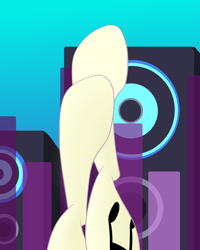 Size: 2000x2500 | Tagged: safe, artist:cycrus, derpibooru exclusive, dj pon-3, vinyl scratch, pony, unicorn, g4, abstract background, female, gradient background, high res, legs, mare, pictures of legs, solo, speaker