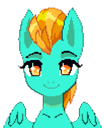 Size: 515x630 | Tagged: safe, artist:mrscroup, part of a set, lightning dust, pegasus, pony, g4, animated, blinking, cute, dustabetes, female, mare, no pupils, simple background, solo, sparkly eyes, transparent background, wingding eyes