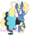 Size: 1280x1501 | Tagged: safe, artist:lavender-doodles, oc, oc only, oc:azure/sapphire, pony, unicorn, g4, clothes, crossdressing, femboy, jewelry, makeup, male, pony oc, ponysona, poodle skirt, simple background, skirt, solo, transparent background, wig
