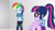 Size: 3410x1920 | Tagged: safe, screencap, rainbow dash, sci-twi, twilight sparkle, equestria girls, equestria girls specials, g4, my little pony equestria girls: better together, my little pony equestria girls: rollercoaster of friendship, bowtie, clothes, crossed arms, cutie mark, cutie mark on clothes, female, geode of super speed, glasses, high res, hoodie, jewelry, magical geodes, necklace, open mouth, open smile, ponytail, smiling