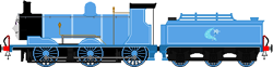 Size: 455x112 | Tagged: safe, artist:phantomcandy1158, trixie, g4, colored, crossover, flat colors, inanimate tf, thomas and friends, train, trainified, transformation