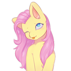 Size: 3800x3800 | Tagged: safe, artist:nightraven393, fluttershy, pegasus, pony, g4, :p, cute, daaaaaaaaaaaw, female, filly, filly fluttershy, high res, one eye closed, png, shyabetes, simple background, solo, tongue out, transparent background, wink, young, younger