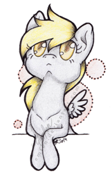 Size: 800x1234 | Tagged: safe, artist:emfen, derpy hooves, pegasus, pony, g4, simple background, solo, traditional art, transparent background, watermark