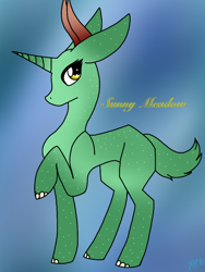 Size: 768x1024 | Tagged: safe, artist:sketchytwi, oc, oc only, pony, unicorn, horn, horns, solo, unicorn oc