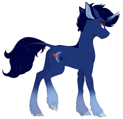 Size: 3052x2937 | Tagged: safe, artist:nocti-draws, oc, oc only, pony, unicorn, butt, coat markings, concave belly, fit, gradient hooves, high res, male, muscles, plot, simple background, slender, socks (coat markings), solo, stallion, sternocleidomastoid, thin, transparent background, unshorn fetlocks