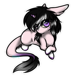 Size: 366x388 | Tagged: safe, artist:sketchytwi, oc, oc only, pony, unicorn, commission, ear fluff, horn, lying down, prone, simple background, solo, transparent background, unicorn oc, ych result