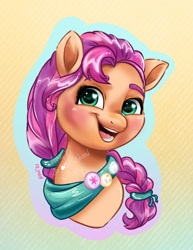 Size: 900x1165 | Tagged: safe, artist:avui, sunny starscout, earth pony, pony, g5, my little pony: a new generation, bust, portrait, single