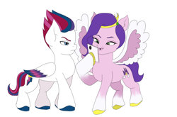 Size: 802x529 | Tagged: safe, artist:lullabyjak, pipp petals, zipp storm, pegasus, pony, g5, my little pony: a new generation, adorapipp, adorazipp, commission, cute, duckface, female, royal sisters (g5), selfie, siblings, simple background, sisters, white background, wip