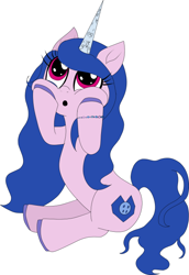 Size: 482x700 | Tagged: safe, artist:lullabyjak, izzy moonbow, pony, unicorn, g5, my little pony: a new generation, bracelet, jewelry, looking up, simple background, solo, squishy cheeks, white background