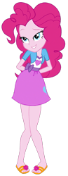 Size: 441x1136 | Tagged: editor needed, source needed, safe, edit, edited edit, edited screencap, screencap, pinkie pie, equestria girls, g4, background removed, bedroom eyes, feet, hand behind back, not a vector, sandals, simple background, solo, transparent background