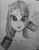 Size: 2496x3216 | Tagged: safe, artist:larlim, rarity, unicorn, anthro, g4, bust, female, high res, mare, monochrome, pencil, portrait, solo, traditional art