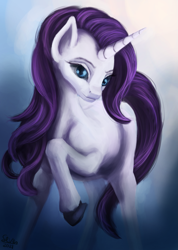 Size: 2385x3353 | Tagged: safe, artist:seven9988, rarity, pony, unicorn, g4, bust, high res, painting, portrait, solo