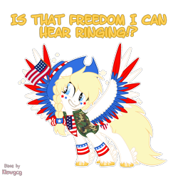 Size: 2500x2500 | Tagged: safe, artist:klewgcg, artist:starspangledpony, oc, oc only, oc:star spangle, pegasus, pony, g5, my little pony: a new generation, american flag, base used, bow, comments locked down, female, hair bow, hat, high res, mare, patriotic, solo, spread wings, united states, wings