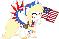 Size: 4622x3115 | Tagged: safe, artist:starspangledpony, oc, oc only, oc:star spangle, pegasus, pony, g5, my little pony: a new generation, american flag, bow, braid, colored wings, cute, eyes closed, flag, hair bow, hat, nation ponies, ocbetes, patriotic, patriotism, pegasus oc, ponified, simple background, solo, spread wings, transparent background, united states, unshorn fetlocks, wings