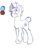 Size: 3000x3000 | Tagged: safe, artist:zombietator, oc, oc only, oc:wolfie, pony, unicorn, glasses, high res, horn, male, raised hoof, simple background, sketch, smiling, stallion, unicorn oc, white background