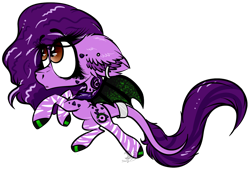 Size: 1704x1151 | Tagged: safe, artist:beamybutt, oc, oc only, bat pony, pony, bat pony oc, bat wings, ear fluff, ear piercing, earring, eyelashes, female, hoof polish, jewelry, mare, piercing, rearing, simple background, solo, transparent background, wings