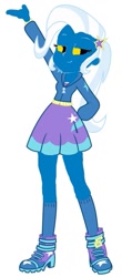 Size: 451x1024 | Tagged: safe, artist:jesus0385, trixie, equestria girls, g4, 1000 hours in ms paint, dark skin, simple background, solo, white background