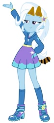 Size: 451x1024 | Tagged: safe, artist:jesus0385, trixie, tanooki, equestria girls, g4, 1000 hours in ms paint, crossover, simple background, solo, white background
