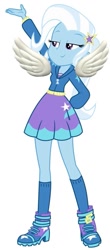 Size: 451x1024 | Tagged: safe, artist:jesus0385, trixie, koopa paratroopa, equestria girls, g4, 1000 hours in ms paint, paratroopa, simple background, solo, white background