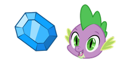 Size: 290x145 | Tagged: safe, spike, dragon, g4, cursor, diamond, gem, green eyes, head only, male, open mouth, open smile, purple skin, simple background, smiling, solo, teeth, transparent background