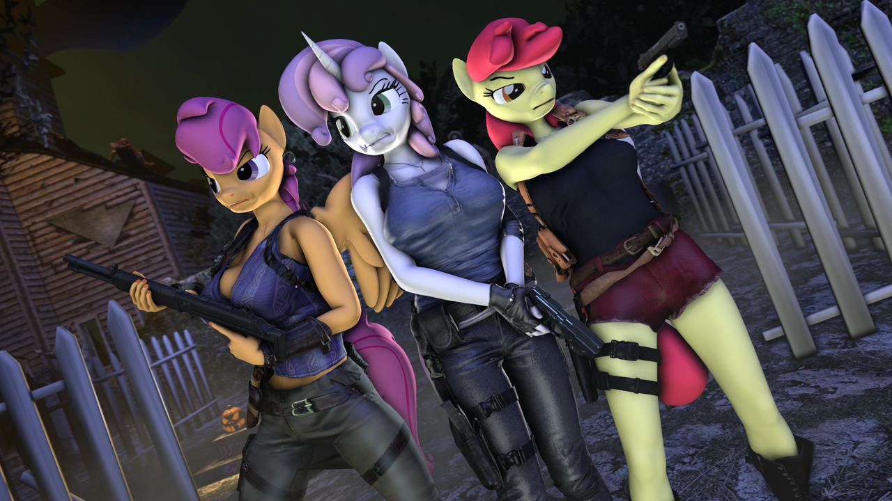 2724167 - suggestive, artist:toniscampers, apple bloom, scootaloo, sweetie...