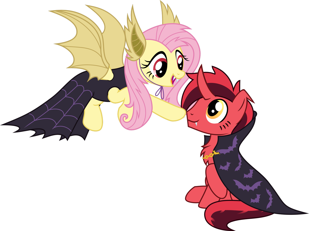 Safe Artist Bnau Derpibooru Exclusive Fluttershy Oc Oc Pure Red Pegasus Pony