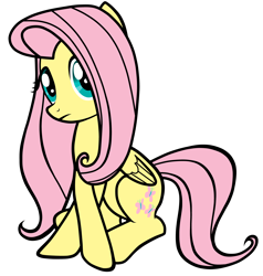 Size: 5000x5246 | Tagged: safe, artist:fluttershy7, artist:icicle-wicicle-1517, color edit, edit, fluttershy, pegasus, pony, swarm of the century, absurd resolution, colored, cute, daaaaaaaaaaaw, female, looking at you, mare, shyabetes, simple background, sitting, solo, transparent background