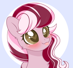 Size: 3120x2912 | Tagged: artist needed, source needed, safe, oc, oc:dusty ember, :p, bust, cute, heart eyes, high res, ocbetes, portrait, tongue out, wingding eyes
