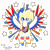 Size: 6500x6500 | Tagged: safe, artist:blackheart, artist:starspangledpony, oc, oc only, oc:star spangle, pegasus, pony, g5, my little pony: a new generation, base used, colored wings, female, looking at you, mare, multicolored wings, nation ponies, pegasus oc, ponified, solo, spread wings, wings