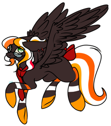 Size: 1435x1640 | Tagged: safe, artist:sketchytwi, oc, oc only, pegasus, pony, bow, glasses, pegasus oc, simple background, solo, tail, tail bow, transparent background, wings