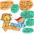 Size: 1000x1000 | Tagged: safe, artist:snowzaaah, applejack, rainbow dash, earth pony, pegasus, pony, g4, butt touch, comic, dialogue, feathermarking, female, implied fluttershy, lesbian, mlp fim's eleventh anniversary, offscreen character, question mark, ship:appledash, shipping