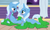 Size: 3156x1914 | Tagged: safe, artist:badumsquish, derpibooru exclusive, trixie, oc, goo, goo pony, original species, pony, succublob, succubus, unicorn, g4, alternate eye color, bed, bedroom eyes, blushing, canon x oc, curtains, eye contact, female, flirting, green eyes, high res, horn, imminent sex, lesbian, living clothes, looking at each other, mare, melting, missing cutie mark, moon, narcissism, one eye closed, open mouth, open smile, purple eyes, self ponidox, selfcest, shapeshifting, shipping, show accurate, sitting, slime, smiling, smiling at each other, smirk, tail, trixie's wagon, twinning, window
